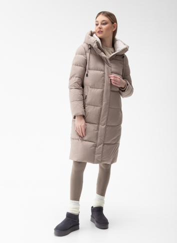 Женский пуховик с капюшоном 