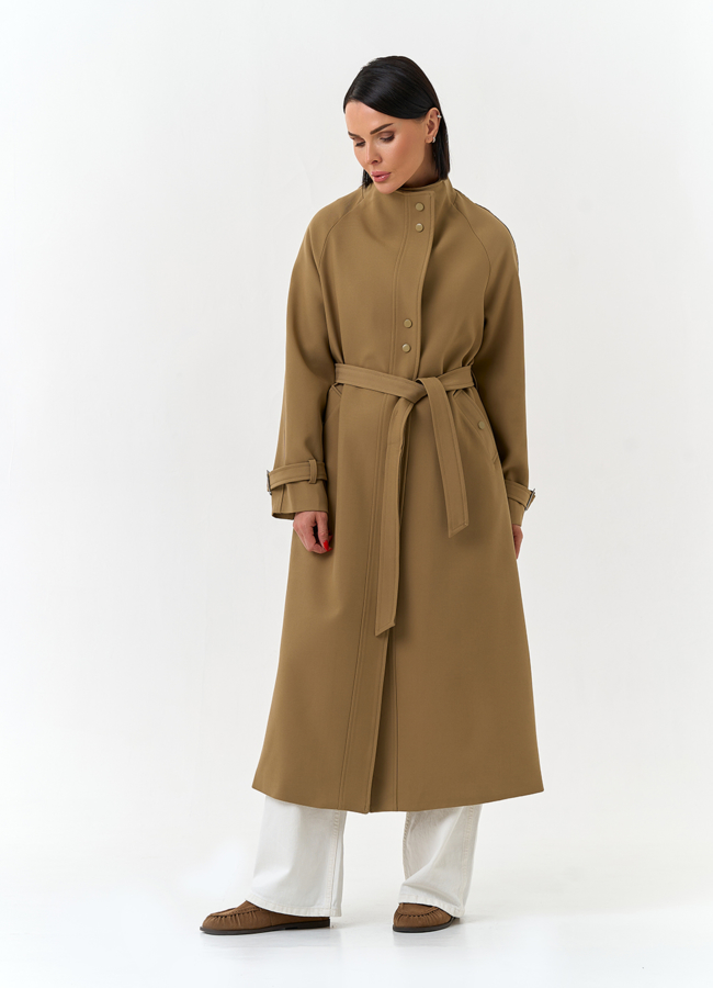 Женский плащ с воротником стойкой модель № 33098 универмаг малина