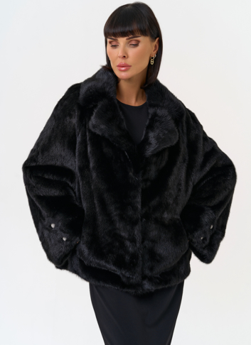 Куртка из меха норки с английским воротником