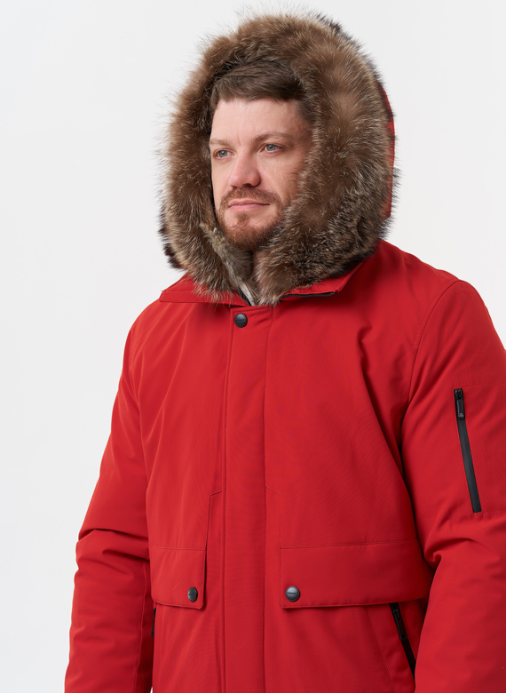 Парка мужская на мехе из волка