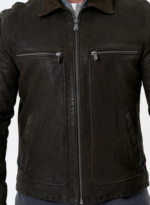 Мужская куртка из натуральной кожи