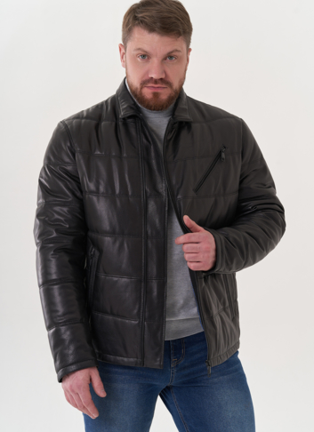 Мужская кожаная куртка "косуха"
