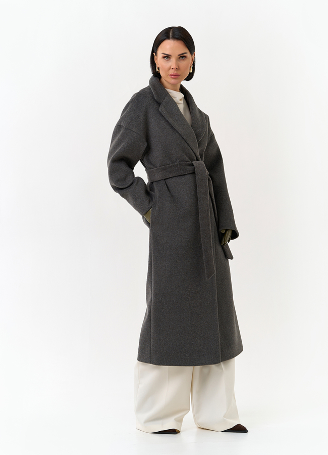 Женское пальто с английским воротником модель № 32850 универмаг малина