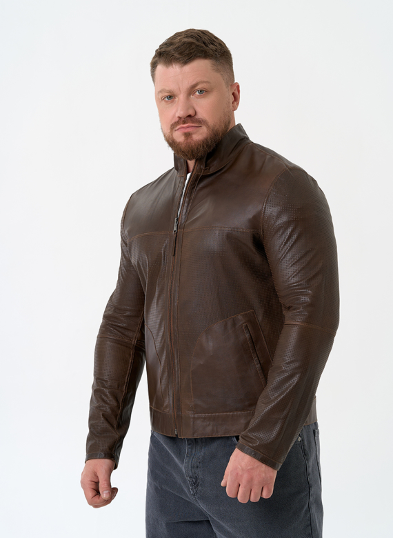 Мужская двухсторонняя куртка из натуральной замши