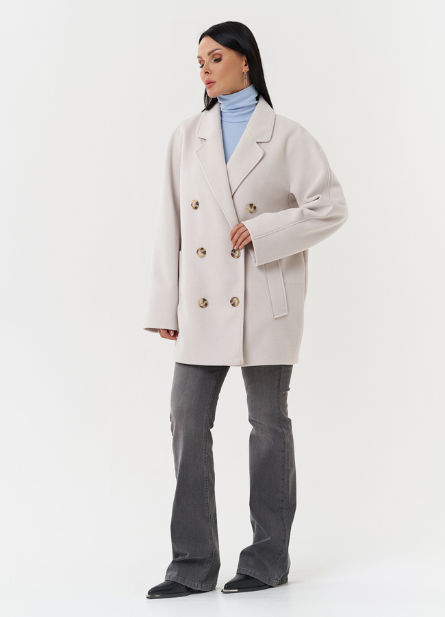 Женское двубортное пальто модель № 28279 в рассрочку