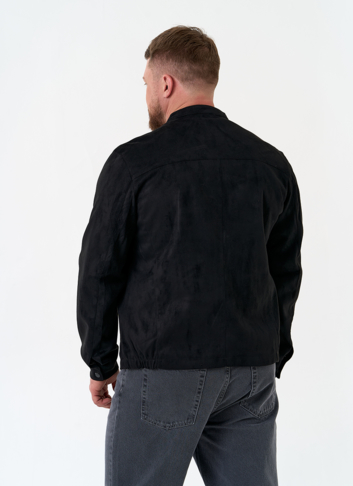 Мужская куртка из эко замши черного цвета