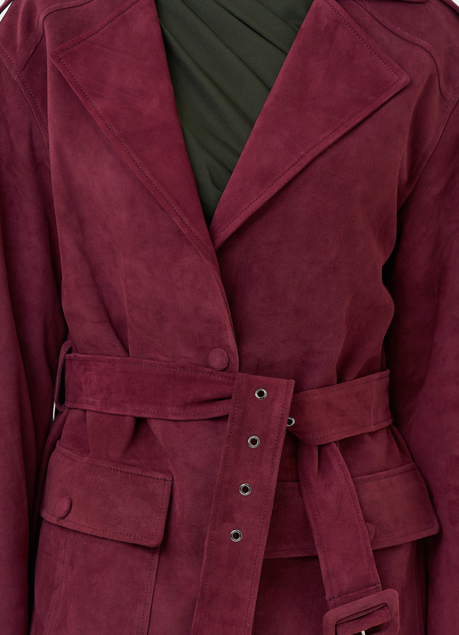 Жакет из натуральной замши с бахромой модель № 31190 в рассрочку