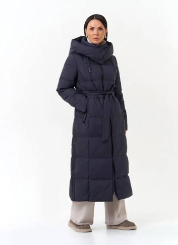 Женский пуховик с капюшоном фото