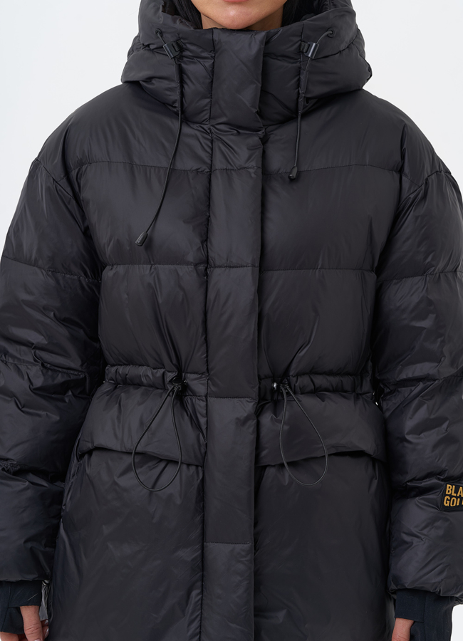 Женский пуховик черного цвета модель № 26112 универмаг малина