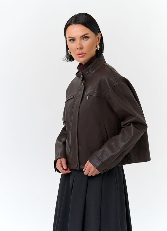 Женская куртка из эко кожи модель № 32840 универмаг малина