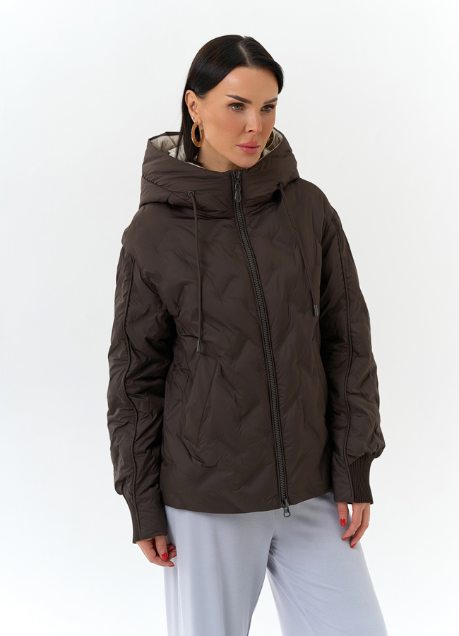 Женская куртка с капюшоном модель № 32668 универмаг малина