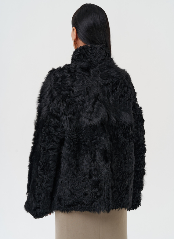 Женская двухсторонняя натуральная дубленка