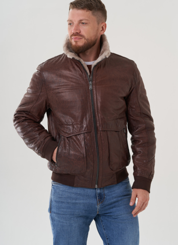Мужская куртка из натуральной кожи 