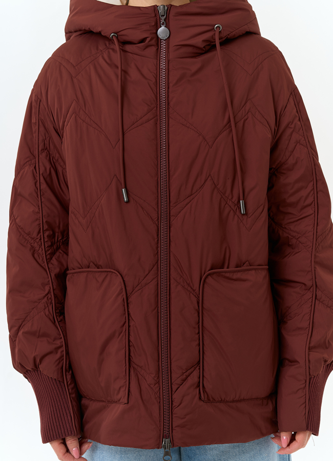 Женская куртка с капюшоном модель № 32567 универмаг малина