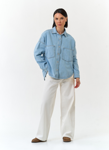 Женская джинсовая куртка рубашка