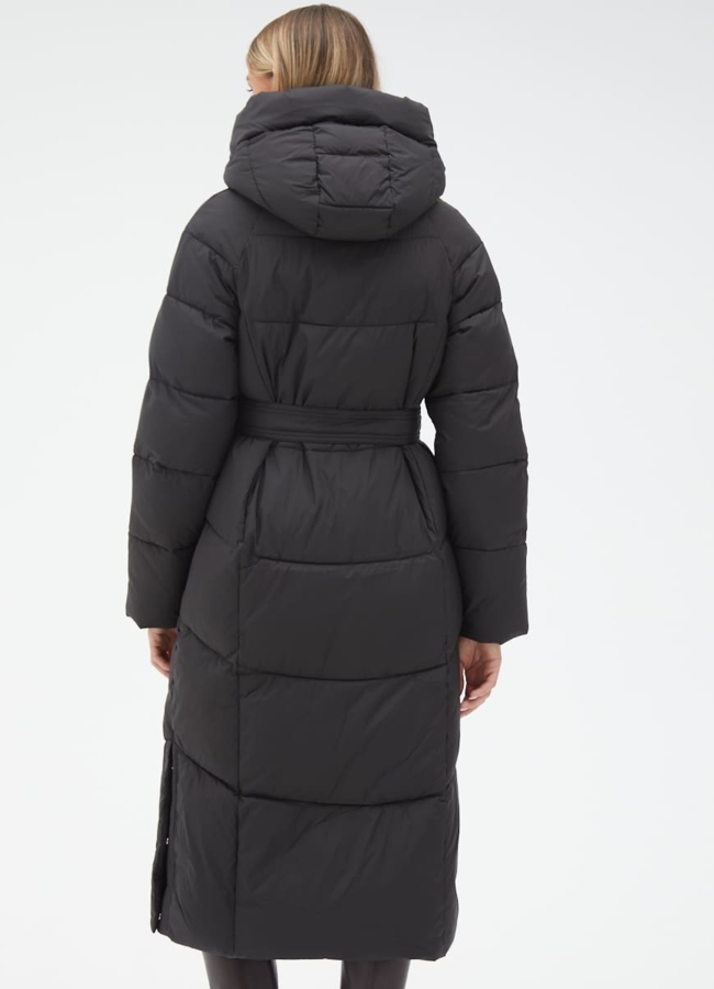 Женский пуховик с капюшоном и поясом модель № 31123 в рассрочку