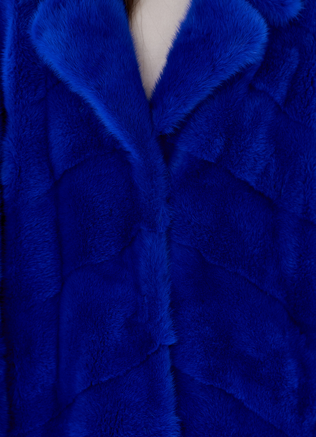 Норковая шуба с английским воротником  модель № 83359 в рассрочку