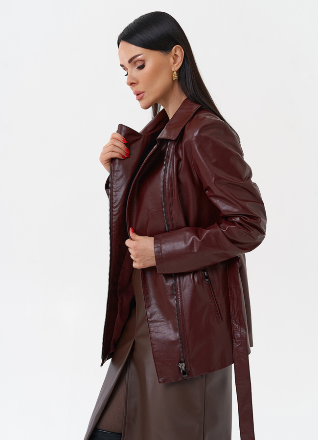 Куртка женская бордового цвета модель № 80219 универмаг малина