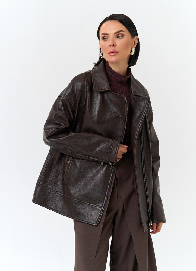 Женская куртка из натуральной кожи модель № 29994 универмаг малина